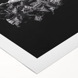 Art deco poster of Telluride, Colorado, in muted earth tones on rolled canvas, suitable for dining room decor.