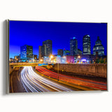 Landscape art painting of Connecticut scenery on framed canvas, featuring colorful art with vintage poster style.