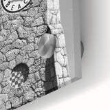 Large abstract wall art featuring Daytona scenery in muted earth tones on acrylic glass, suitable for dining room ambiance.