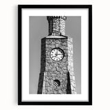 Colorful abstract art print of Daytona scenery on textured canvas, framed in black, ideal for living room decor.