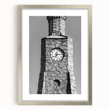 Textured abstract art print of Daytona scenery in muted blue and gray tones on a framed silver mat, ideal for bedroom decor.