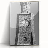 Mid-century modernist art of Daytona scenery, acrylic print in silver frame, ideal for nursery wall decor.