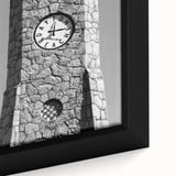 Extra large framed canvas featuring a textured depiction of Daytona, with a palette of black and colorful art.