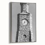 Framed canvas featuring a vintage Daytona landscape with colorful art elements, ideal for a living room display.