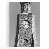 Black and white stretched canvas featuring Daytona beach scene, ideal for kitchen wall art.