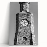 Black and white stretched canvas of Daytona scenery, ideal for kitchen wall art or bedroom ambiance.