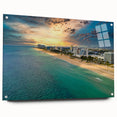Acrylic print of Fort Lauderdale scenery in muted blue and green hues, suitable for bedroom or dining room decor.