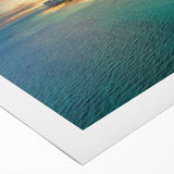 Art deco poster of Fort Lauderdale skyline in pastel shades on rolled canvas, suitable for dining room wall art.