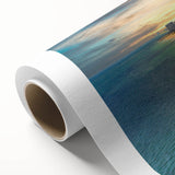 Art deco poster of Fort Lauderdale skyline in pastel shades on rolled canvas.