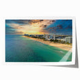 Extra large rolled print of Fort Lauderdale scenery with vibrant floral elements, ideal for art wall dining room.