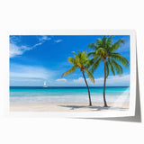Extra large wall art depicting the Florida Keys scenery in pastel shades.