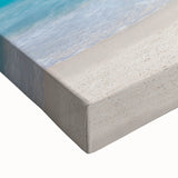 Large art depicting the Florida Keys landscape in black and white tones on stretched canvas, suitable for bedroom wall decor.