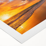 Art deco poster of Palm Beach with pastel shades on rolled canvas, ideal for dining room wall art.