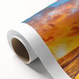 Art deco poster of Palm Beach with pastel shades on rolled canvas, ideal for nursery wall art.