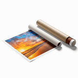 Extra large rolled print of Palm Beach scenery with vibrant floral elements, suitable as classy bathroom wall art.