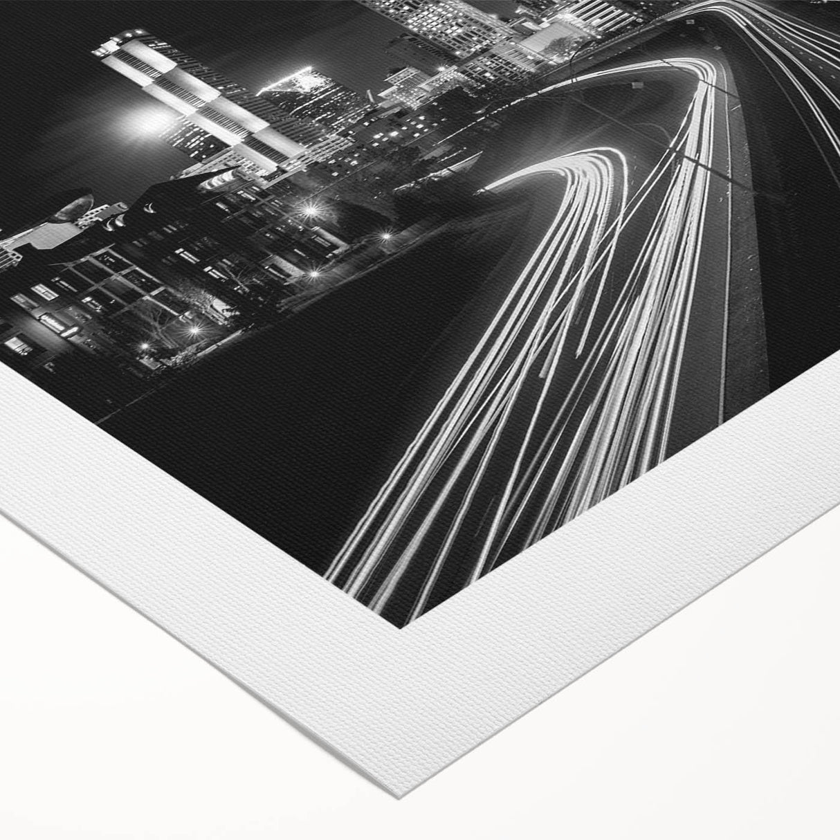 Art deco poster of Atlanta skyline in muted metallic tones on rolled canvas, suitable for dining room wall art.