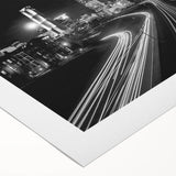 Art deco poster of Atlanta skyline in muted metallic tones on rolled canvas, suitable for dining room wall art.