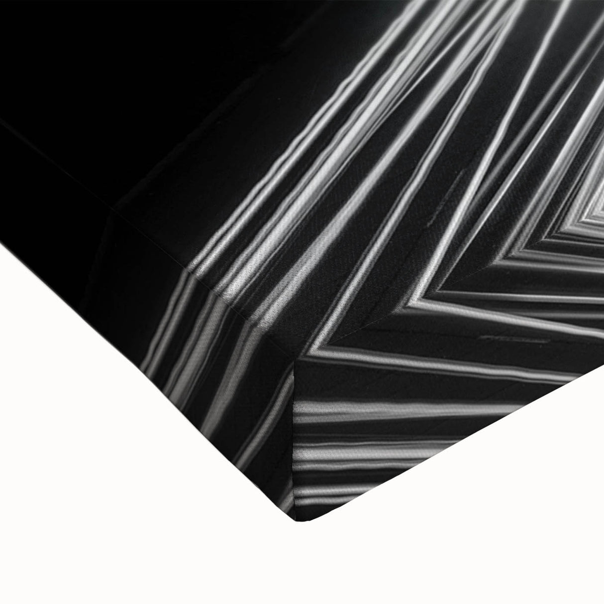 Black and white landscape art painting of Atlanta skyline on stretched canvas, suitable for bedroom wall decor.