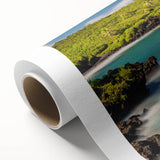 Art Deco poster of Maui scenery in pastel shades on rolled canvas, ideal for nursery wall art.