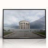 Large abstract wall art depicting Indiana scenery in muted earth tones on a framed acrylic.