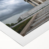 Art deco poster featuring a stylized Indiana landscape on rolled canvas, suitable for dining room decor.