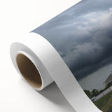 Art deco poster of Indiana scenery on rolled canvas, featuring pastel shades, ideal for nursery wall art.