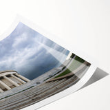 Extra large rolled print featuring line art flowers in muted earth tones, ideal for large living room wall decor.