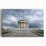 Black and white photograph of an Indiana landscape on large stretched canvas, suitable for kitchen wall art.