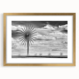 Extra large textured abstract art print of Iowa scenery in vibrant colors on a gold-framed canvas.