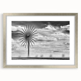 Textured abstract art print of Iowa scenery in muted earth tones, framed in silver, ideal for bedroom art.