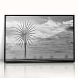 Large abstract wall art featuring geometric shapes in muted earth tones on a framed acrylic.