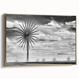 Framed canvas depicting a vintage-style Iowa landscape in muted gold and black tones, ideal for bedroom wall decor.