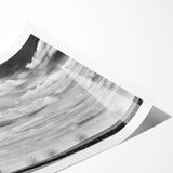 Extra large wall art depicting line art flowers in a minimalist style on a rolled canvas.