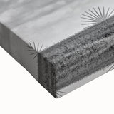 Black and white landscape art painting of a serene Iowa scenery on large stretched canvas, ideal for bedroom wall art.