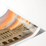 Extra large wall art featuring line art flowers in muted earth tones on a rolled canvas, ideal for large living room decor.