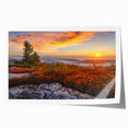 Rolled print of Kentucky scenery with vibrant green landscapes and floral elements, ideal for art wall dining room.