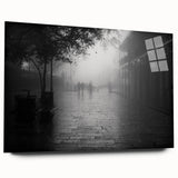 Acrylic print of a large abstract depiction of New Orleans in muted earth tones, suitable for bedroom or dining room art.