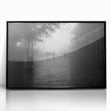 Large abstract wall art featuring a stylized New Orleans scene in muted gold and black tones, framed in acrylic.