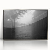 Mid-century modernist art depicting New Orleans scenery in acrylic, framed in silver, suitable for nursery wall art.