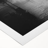 Art deco poster of New Orleans skyline in muted gold and black tones on rolled canvas, suitable for dining room wall art.