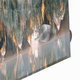 Large abstract wall art depicting Louisiana scenery in mid-century modernist style on acrylic glass.