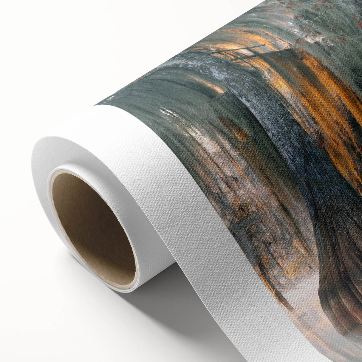 Art Deco style Louisiana landscape poster in pastel hues on rolled canvas.