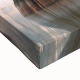 Black and white landscape art painting of a Louisiana marsh, printed on large stretched canvas.