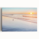 Black and white photo of Maine coastline on stretched canvas, ideal for kitchen wall art.