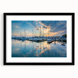 Extra large abstract art print of Baltimore, featuring vibrant, colorful textures on a black framed canvas.