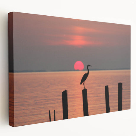 Chesapeake Bay scene on large stretched canvas with soft blue and green hues, ideal for kitchen wall art.