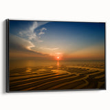 Black and white wall art of Massachusetts Cape landscape on framed canvas, suitable for bedroom decor.