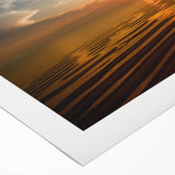 Art deco poster featuring a serene Massachusetts Cape scenery in muted blue and green tones, ideal for dining room wall art.