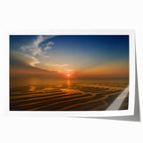 Rolled print of Cape Cod landscape with soft pastel colors and floral elements, suitable for art wall dining room.