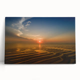 Black and white stretched canvas featuring a serene Cape Cod landscape, ideal for kitchen wall art or bedroom ambiance.